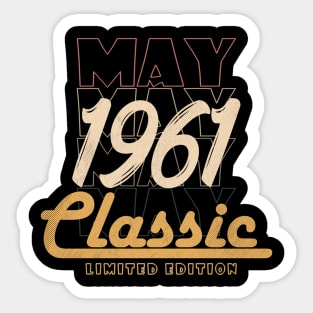 may 1961 birthday Sticker